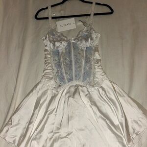 Outcast White and Blue Lace Dress